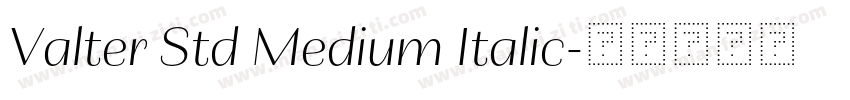 Valter Std Medium Italic字体转换